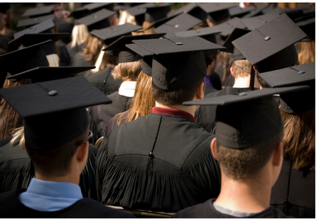 Image of students attending a graduation ceremony