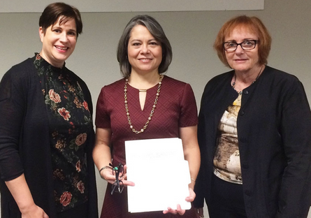 An image of the Maricopa Community Colleges Foundation receiving  $10,000 from the General Consulate of Mexico in Phoenix.