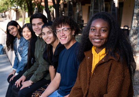 Image of a group of community college students