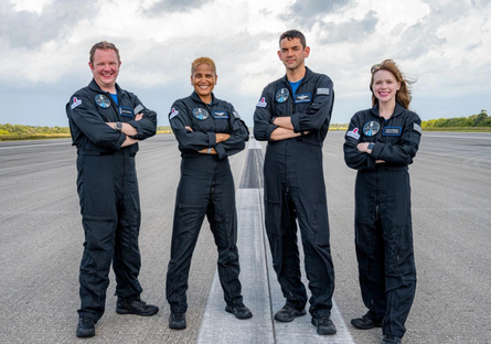 Image of Dr. Sian Proctor and the other members of the Inspiration4 Crew 