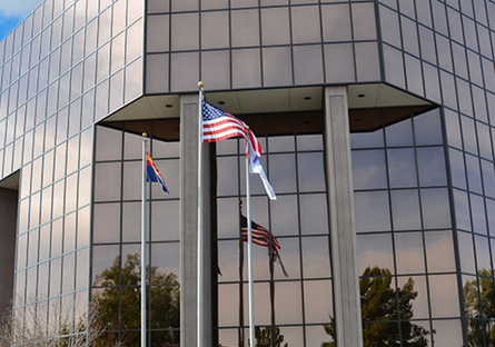 Exterior image of the Maricopa County Community College District office building