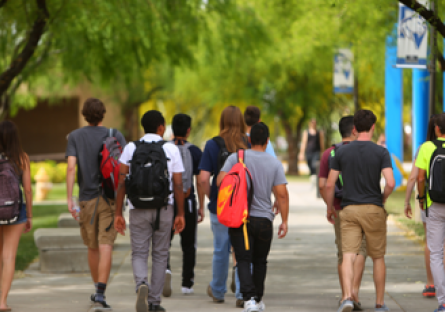 Image of a group of students walking