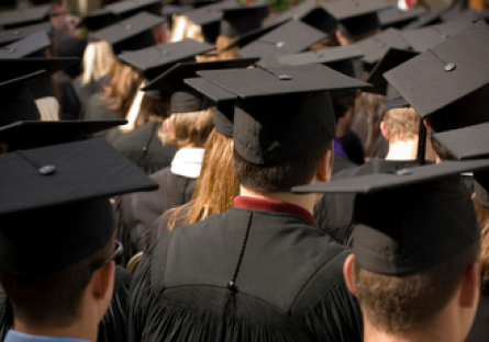 Image of students attending a graduation ceremony