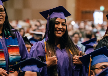 An image of students attending the 2022 Hispanic Convocation ceremony